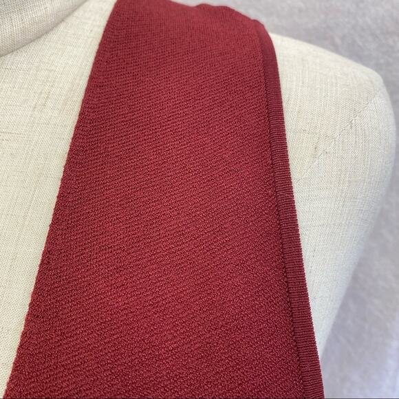 Diane von Furstenberg Ruffle Front Bodycon Dress‎ in Bordeaux size Petite - Picture 6 of 14